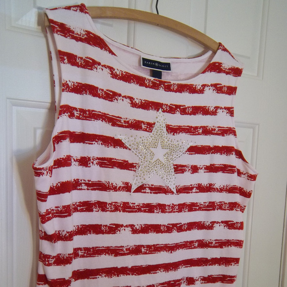 Karen Scott Tops - Karen Scott Star Tank Top